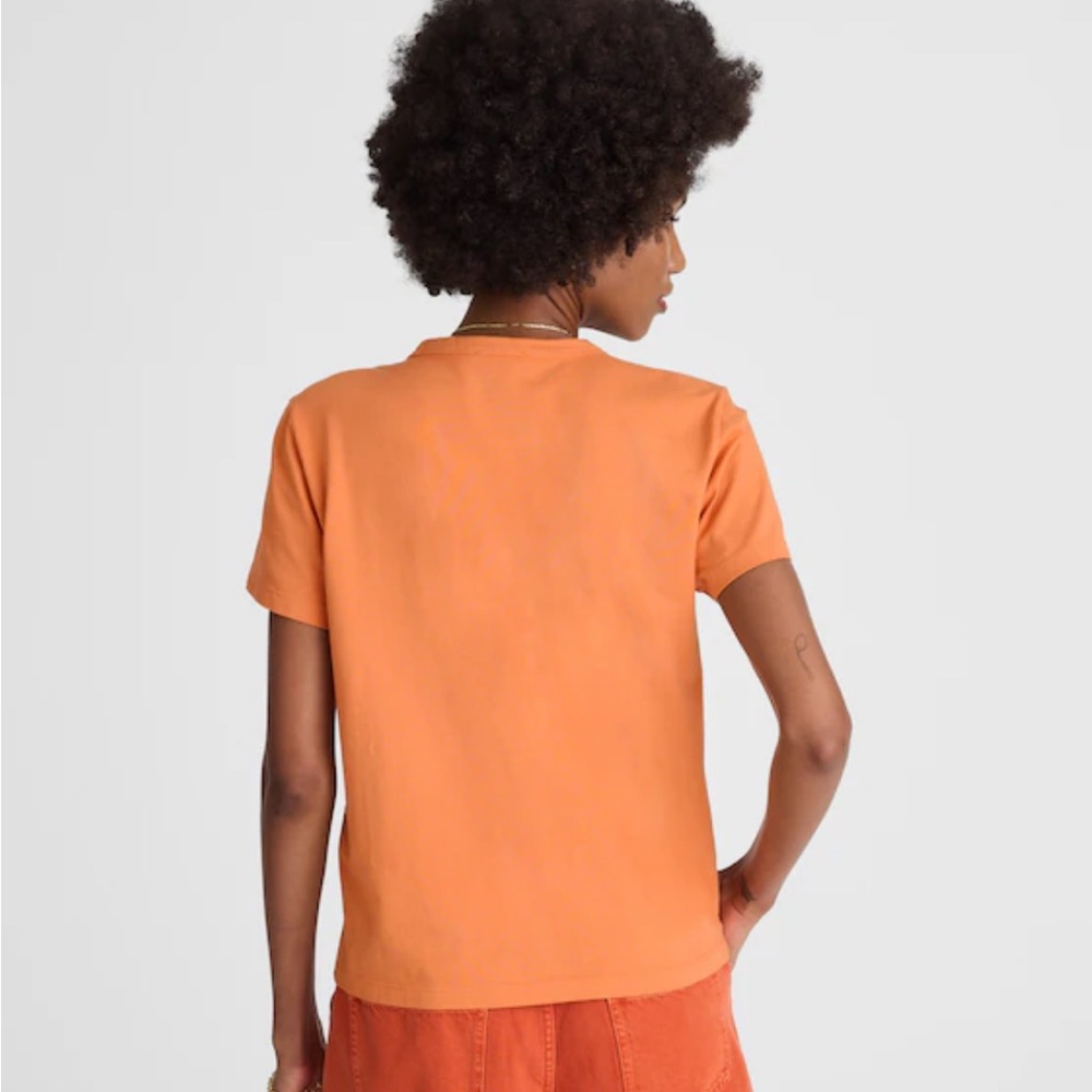 NWT Madewell Perfect  Crew Neck Tee in Apricot.  Size Medium. - Picture 3 of 10